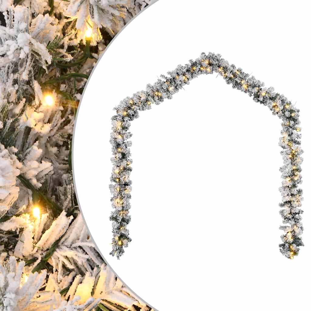 Vidaxl kerstslinger met led-verlichting 20m pvc groen