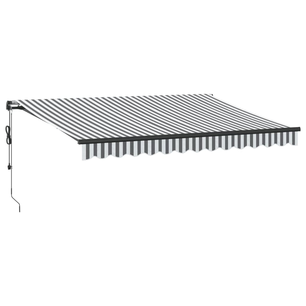Vidaxl luifel automatisch uittrekbaar 350x250 cm antracietkleur en wit