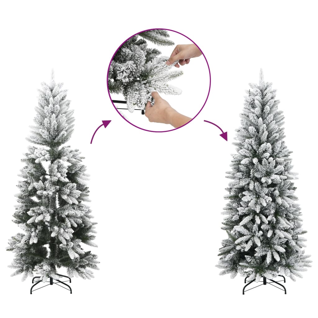 Vidaxl kunstkerstboom met sneeuw klein 150 cm pvc en pe
