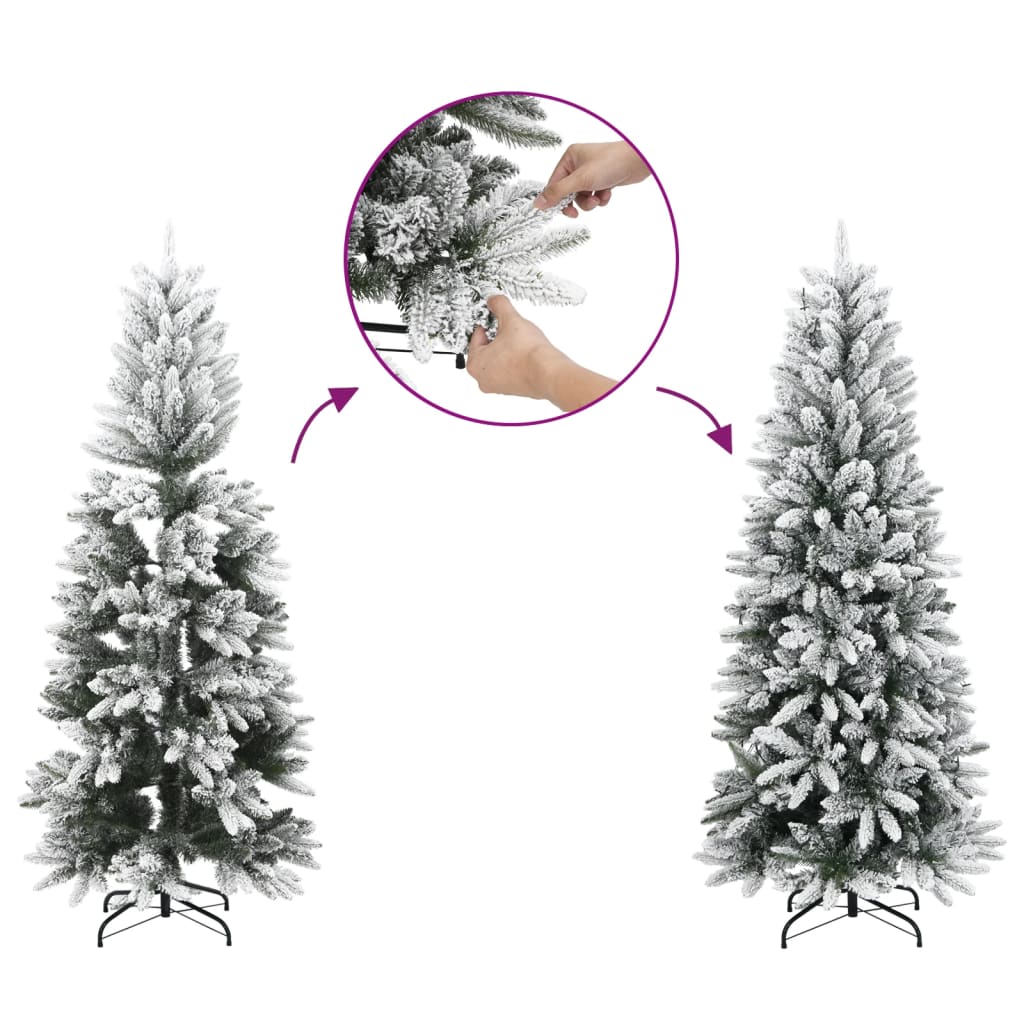 Vidaxl kunstkerstboom met sneeuw klein 180 cm pvc en pe
