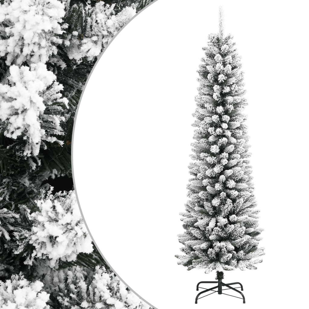 Vidaxl kunstkerstboom met sneeuw klein 240 cm pvc en pe