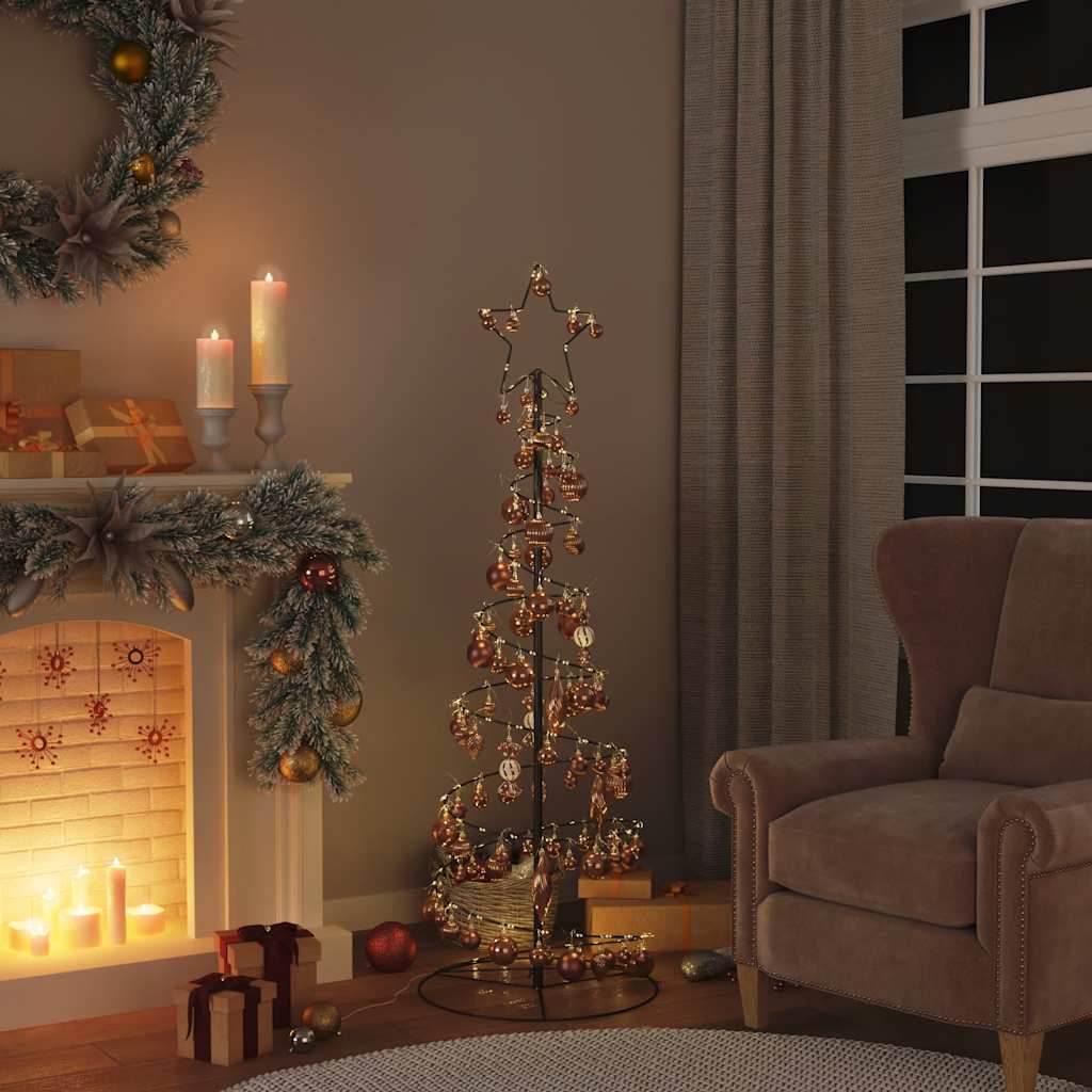 Vidaxl kerstballen 98 st ø3 4 6 cm bruin