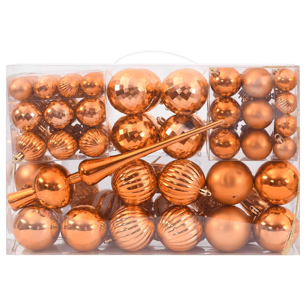 VidaXL Kerstballen 98 st Ø3 4 6 cm koper