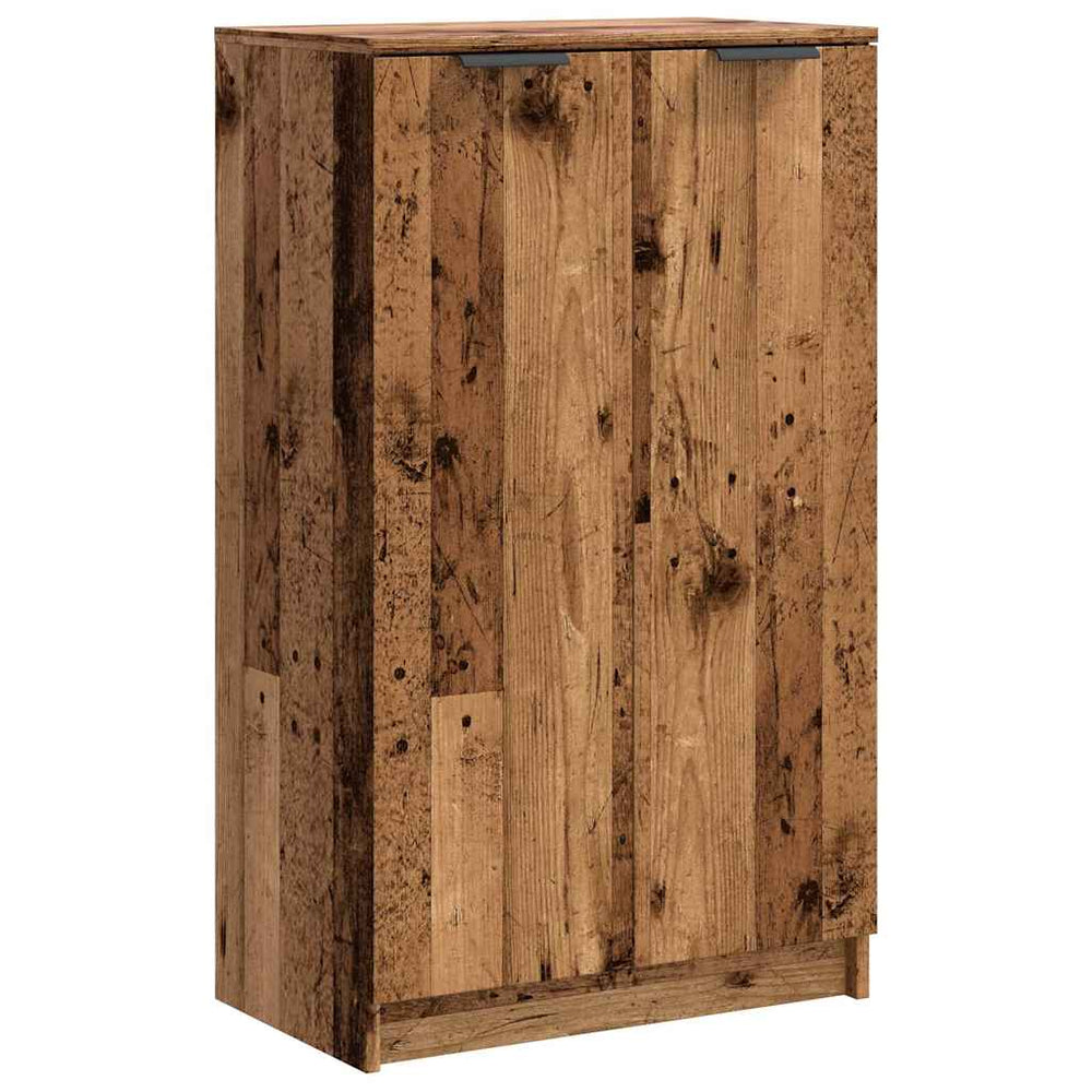 Vidaxl schoenenkast 59x35x100,5 cm bewerkt hout oud houtkleurig