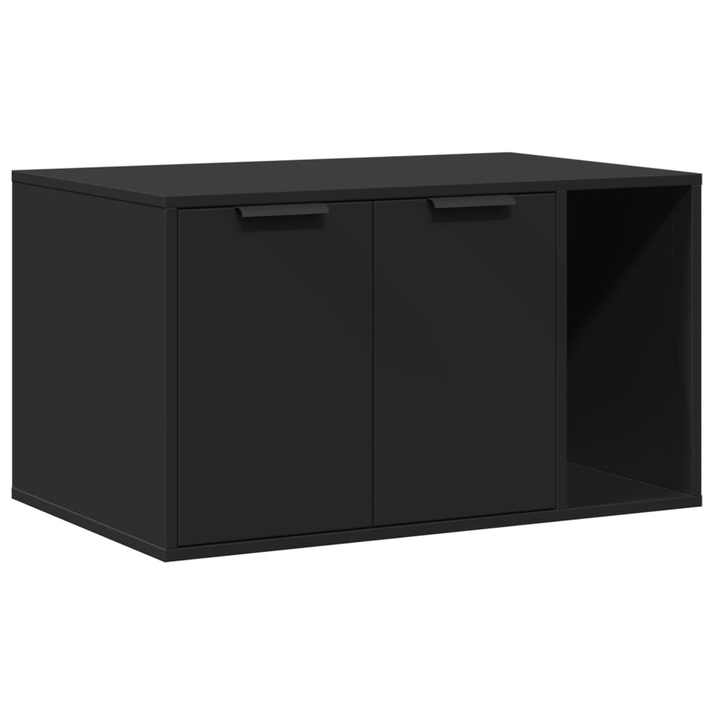 Vidaxl kattenbakkast 80x50x45 cm bewerkt hout zwart
