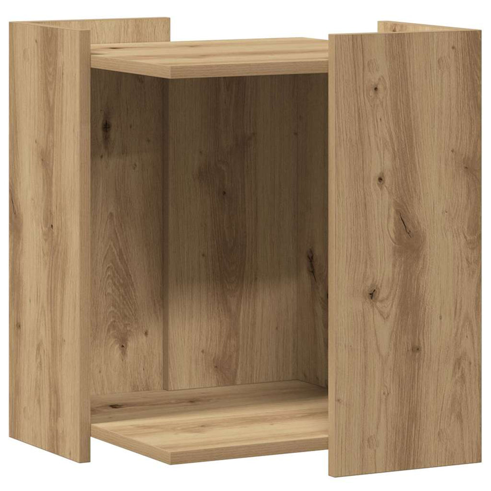 Vidaxl kattenbakkast 42x42x51 cm bewerkt hout artisanaal eikenkleurig