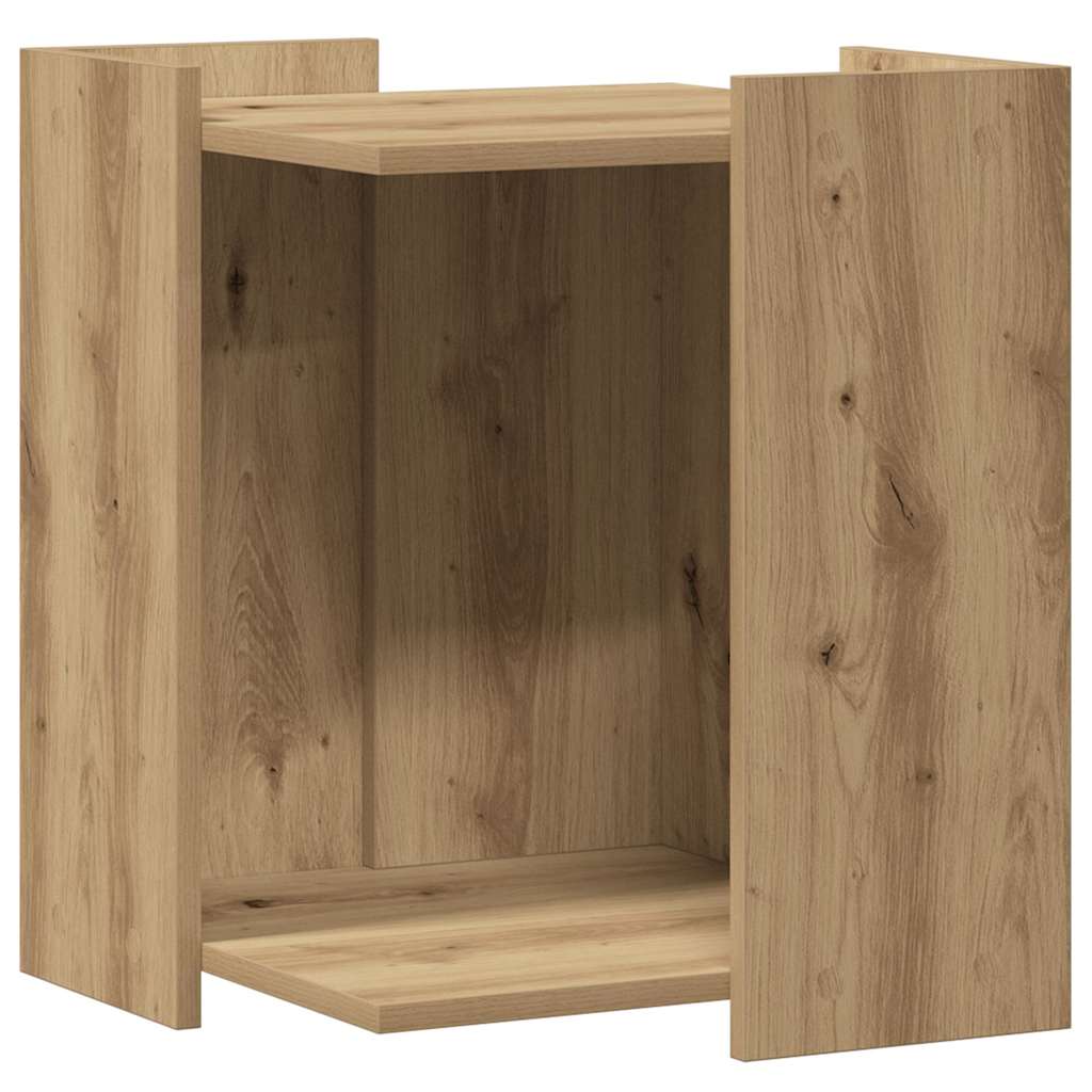 VidaXL Kattenbakkast 42x42x51 cm bewerkt hout ambachtelijk eikenkleurig