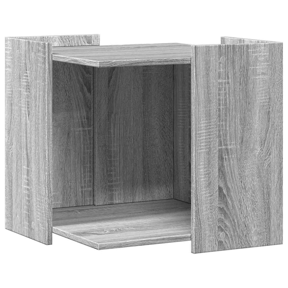 Vidaxl kattenbakkast 53x53x51 cm bewerkt hout grijs sonoma eikenkleur