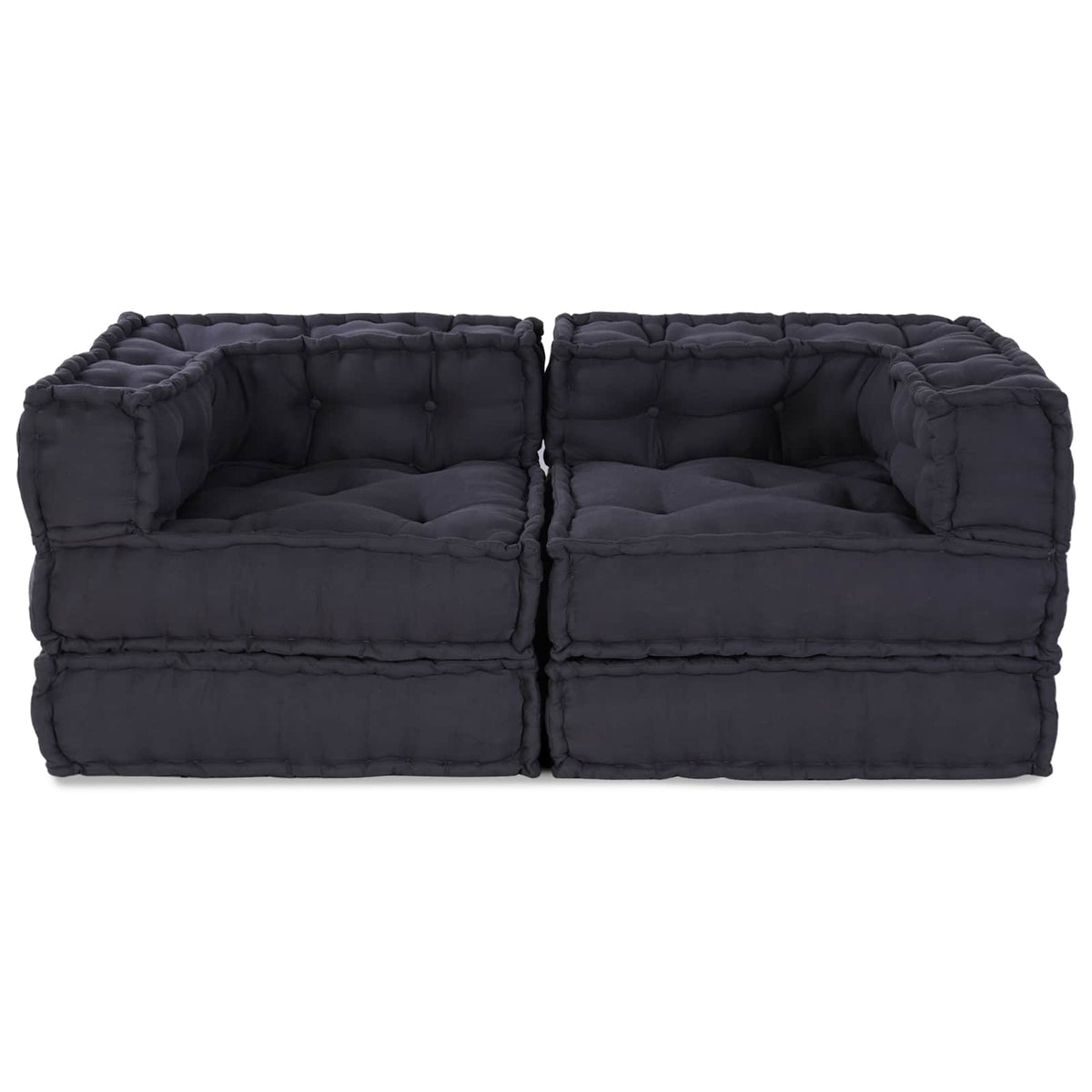 Vidaxl modulair sofabet 2 st stof antraciet 140 x 70 x 56 cm