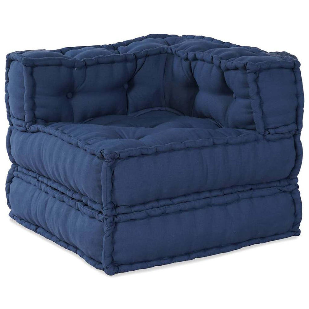 Vidaxl modulair bank 2 pcs indigo 140 x 70 x 56 cm stof