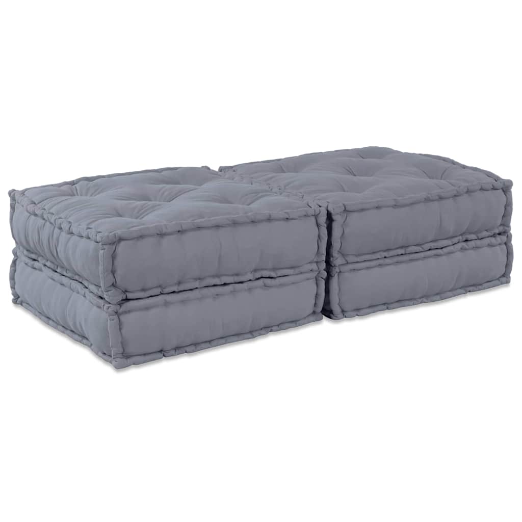 Vidaxl modulair bank 2 pcs grijs 140 x 70 x 36 cm stof