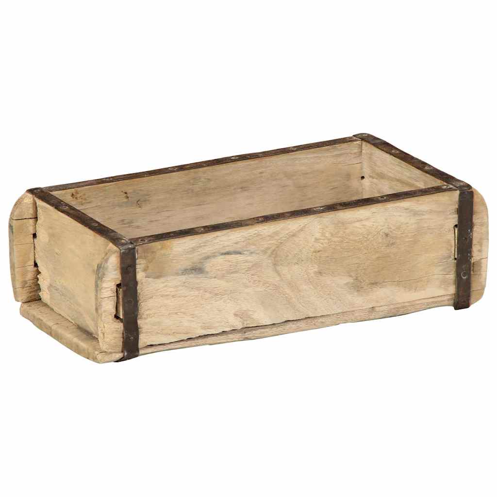 Vidaxl dienblad bruin 30 x 15 x 9 cm massief gerecycled hout