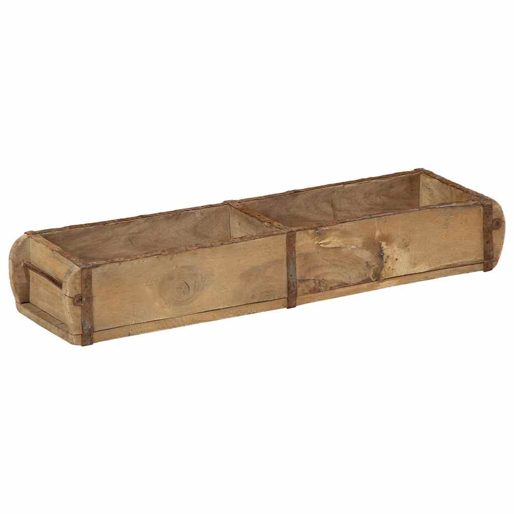 Vidaxl dienblad bruin 57 x 15 x 9 cm massief gerecycled hout