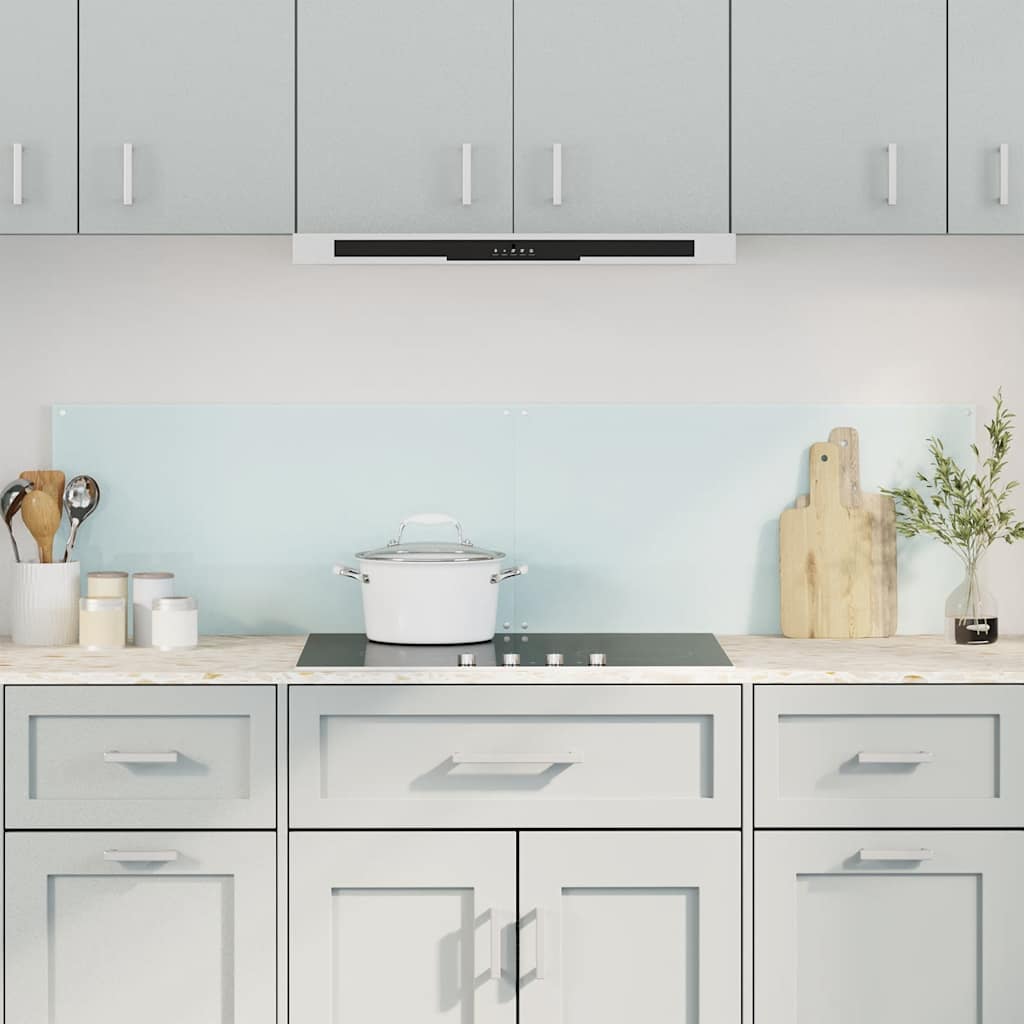 Vidaxl spatschermen keuken 2 st 80x60 cm gehard glas wit