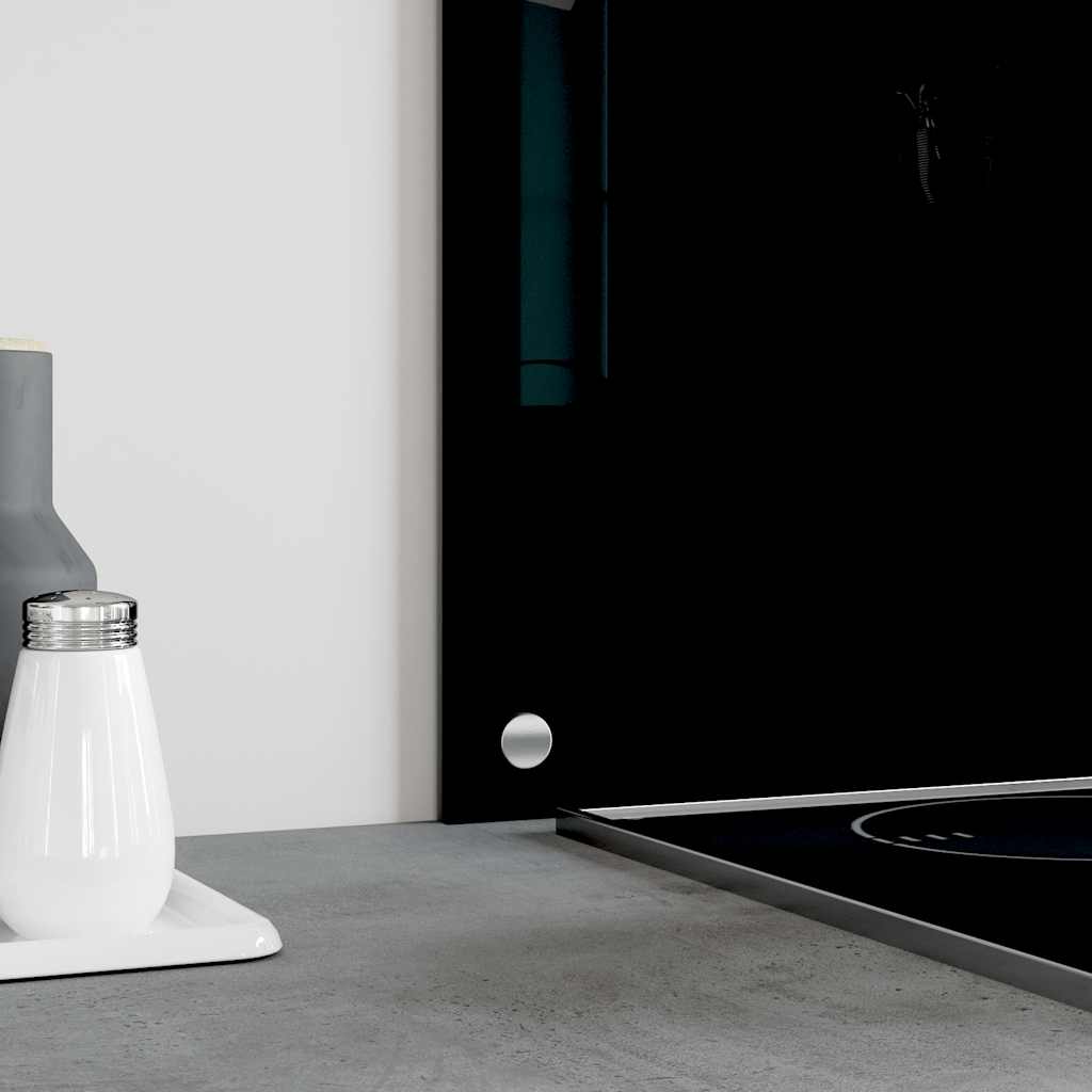 Vidaxl spatschermen keuken 2 st 70x40 cm gehard glas zwart