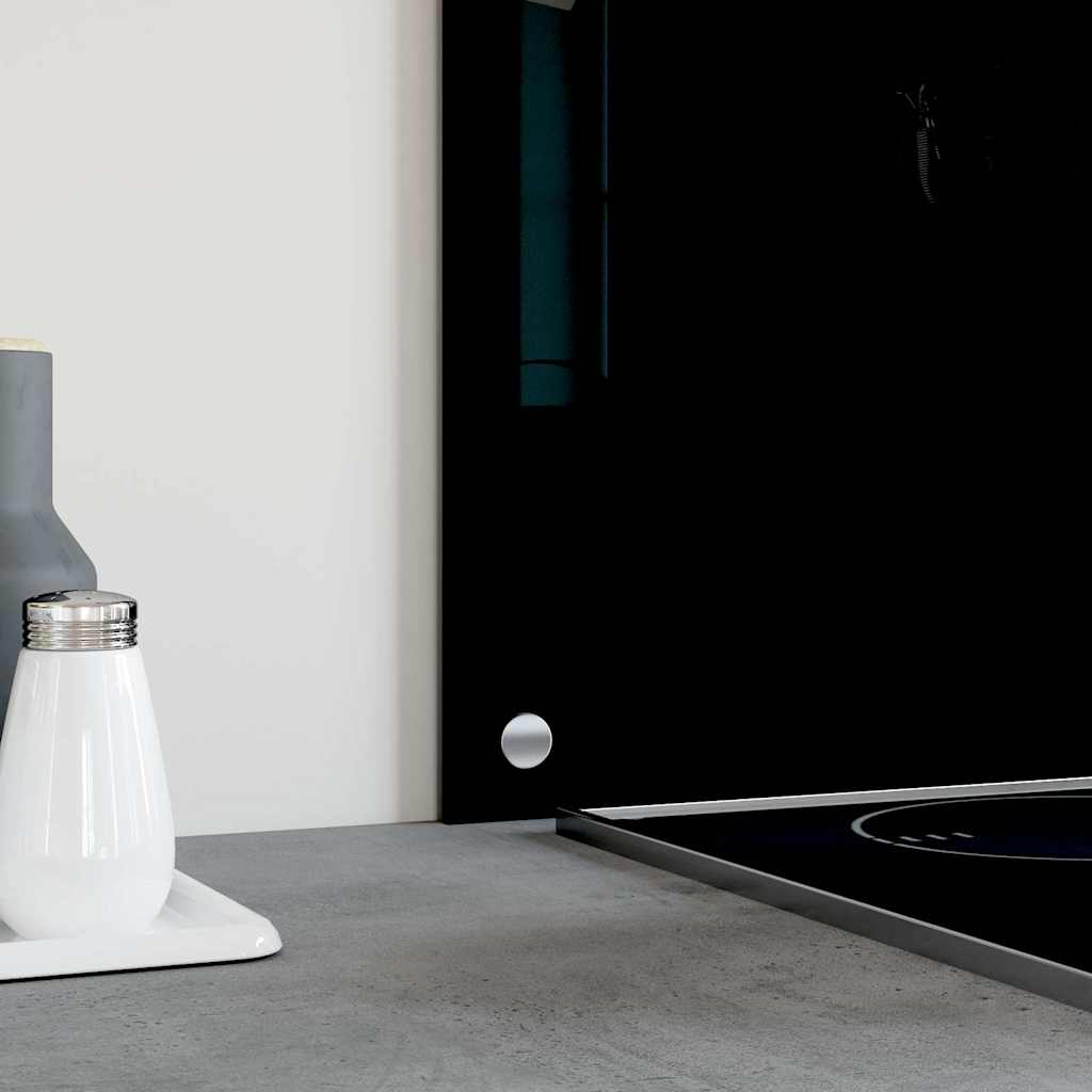 Vidaxl spatschermen keuken 2 st 70x50 cm gehard glas zwart