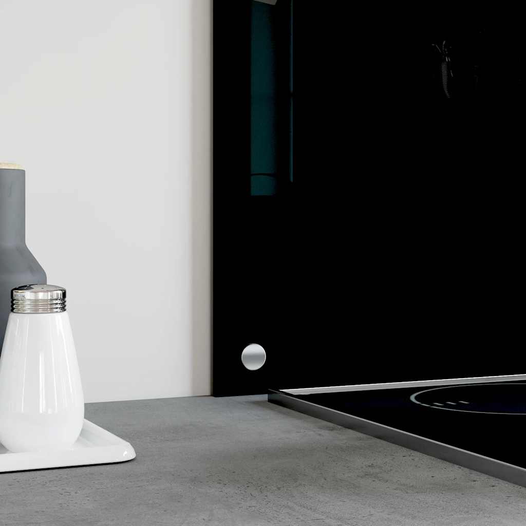 Vidaxl spatschermen keuken 2 st 80x40 cm gehard glas zwart