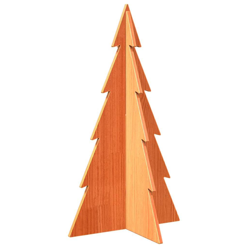 Vidaxl kerstdecoratie kerstboom 80 cm massief groenhout wasbruin