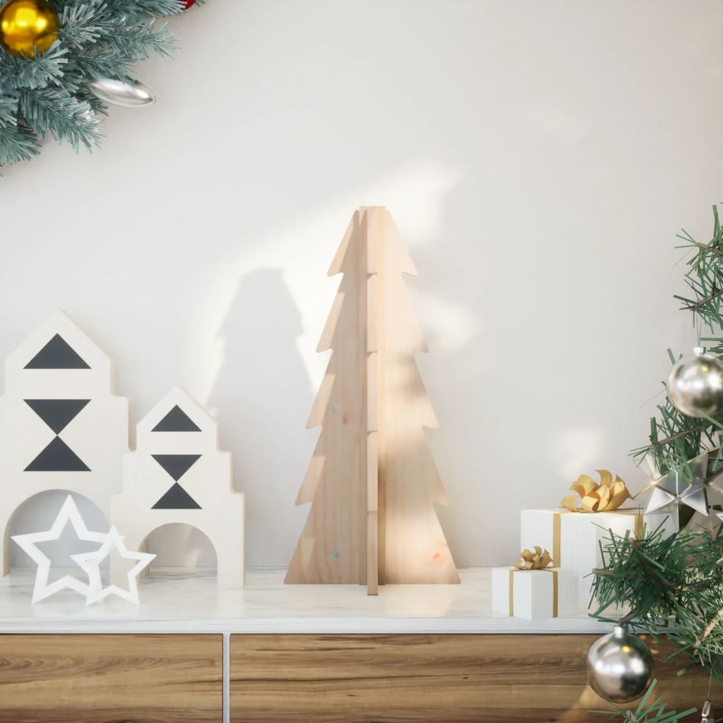 Vidaxl kerstdecoratie kerstboom 49 cm massief groenhout