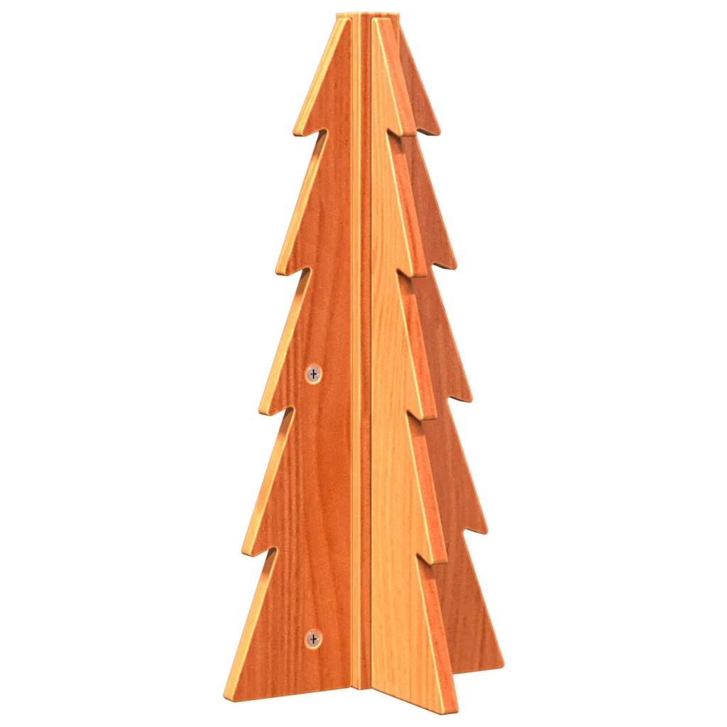 Vidaxl kerstdecoratie kerstboom 49 cm massief groenhout wasbruin