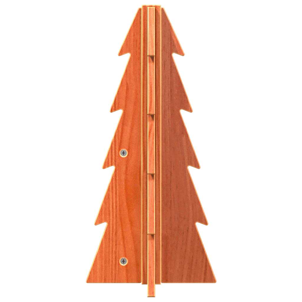 Vidaxl kerstdecoratie kerstboom 49 cm massief groenhout wasbruin