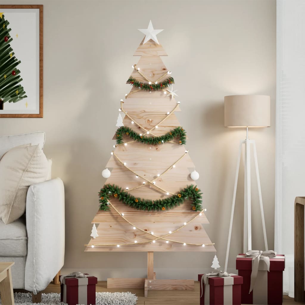 Vidaxl kerstdecoratie kerstboom 150 cm massief groenhout
