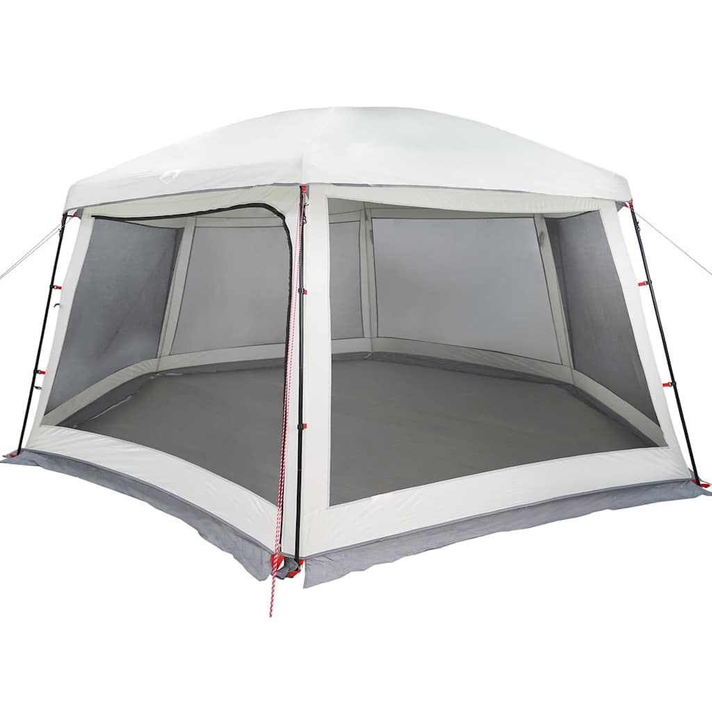 Vidaxl zwembadtent met uitneembare buiten- gaaswanden 618x532 cm grijs