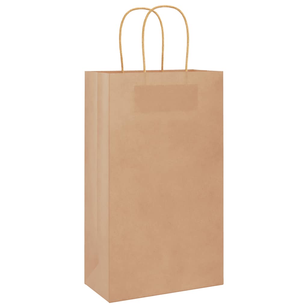 Vidaxl papieren zakken 50 st met hengsels 21x11x36 cm bruin
