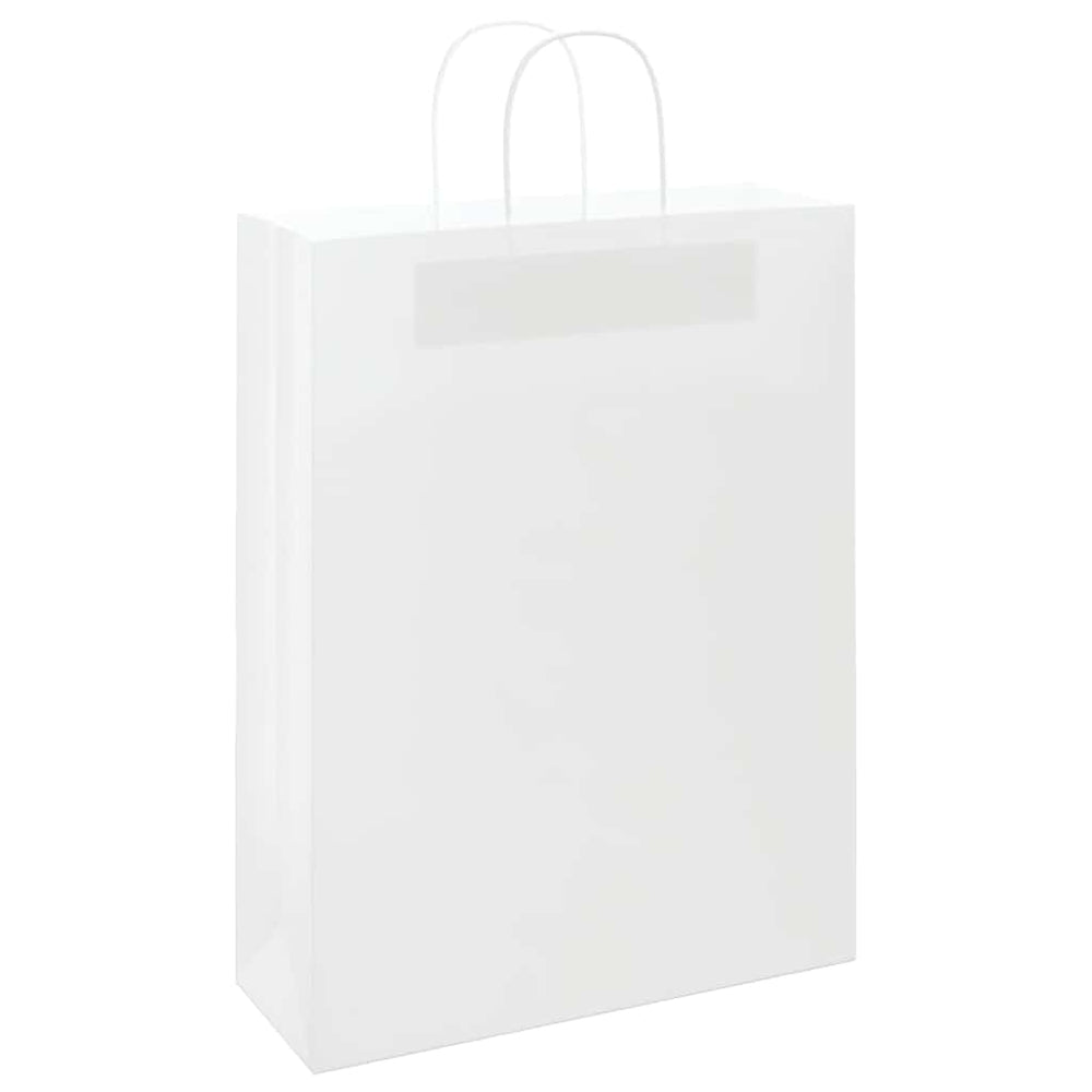 Vidaxl papieren zakken 50 st met hengsels 32x12x42 cm wit