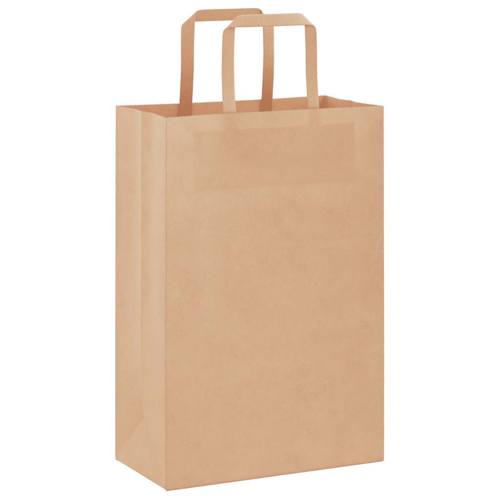 Vidaxl papieren zakken 50 st met hengsels 21x11x31 cm bruin