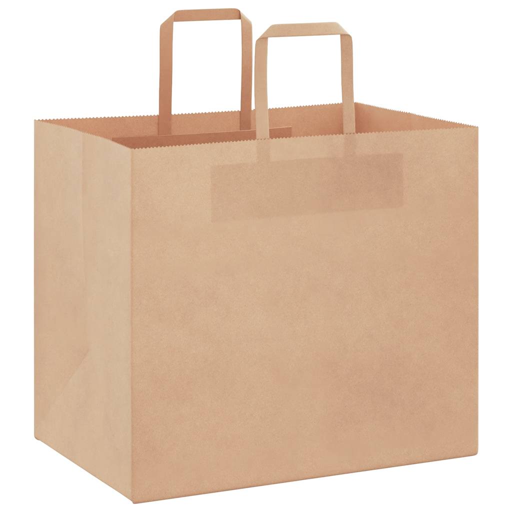 Vidaxl papieren zakken 50 st met hengsels 32x22x28 cm bruin