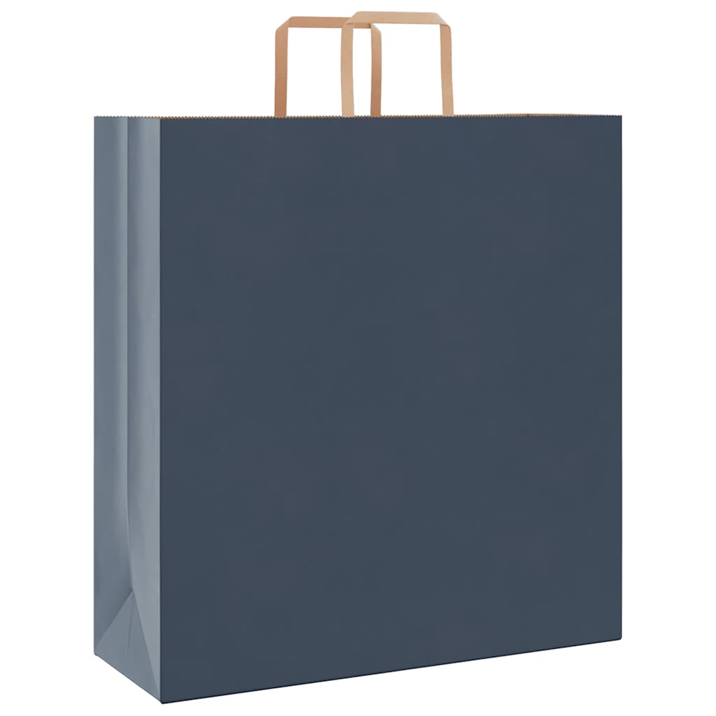 Vidaxl papieren zakken 250 st met hengsels 45x17x48 cm blauw