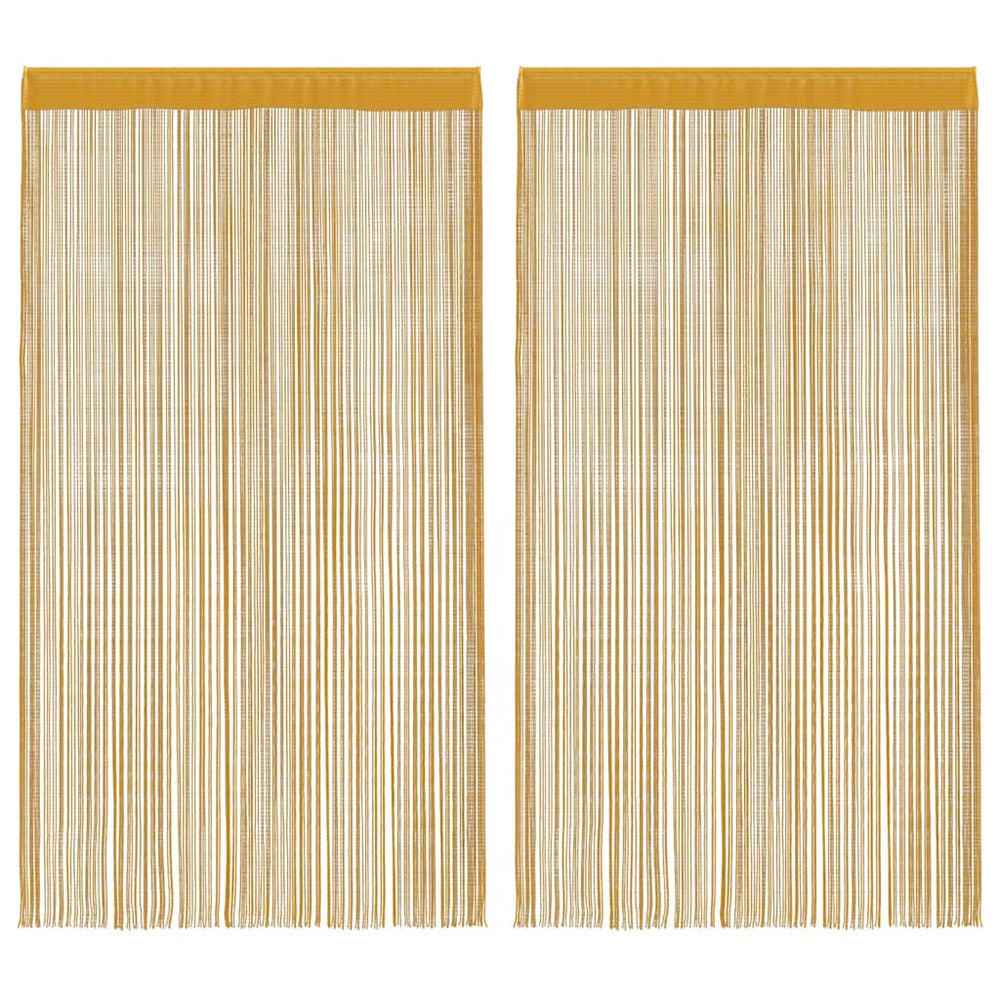 Vidaxl koordgordijnen 2 st 140x250 cm goudkleurig