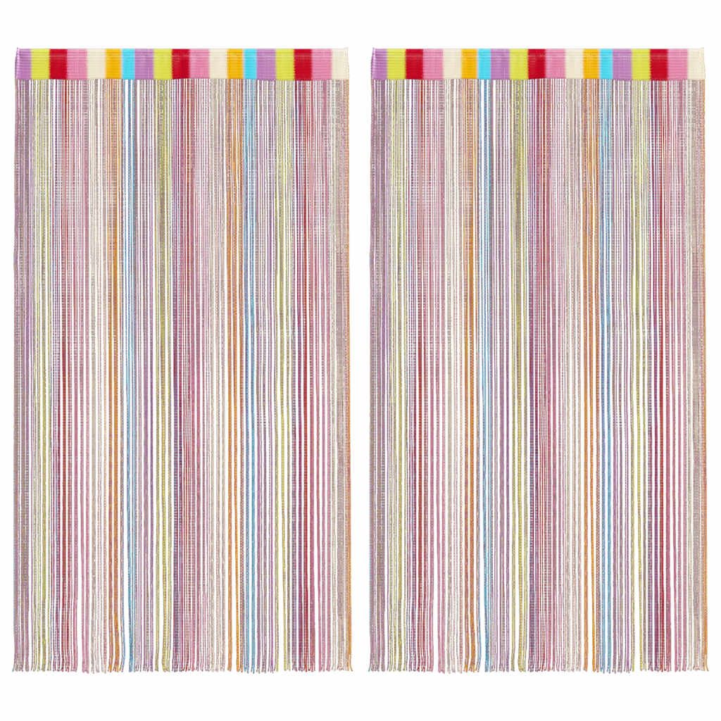 Vidaxl koordgordijnen 2 st veelkleurig 100x250 cm