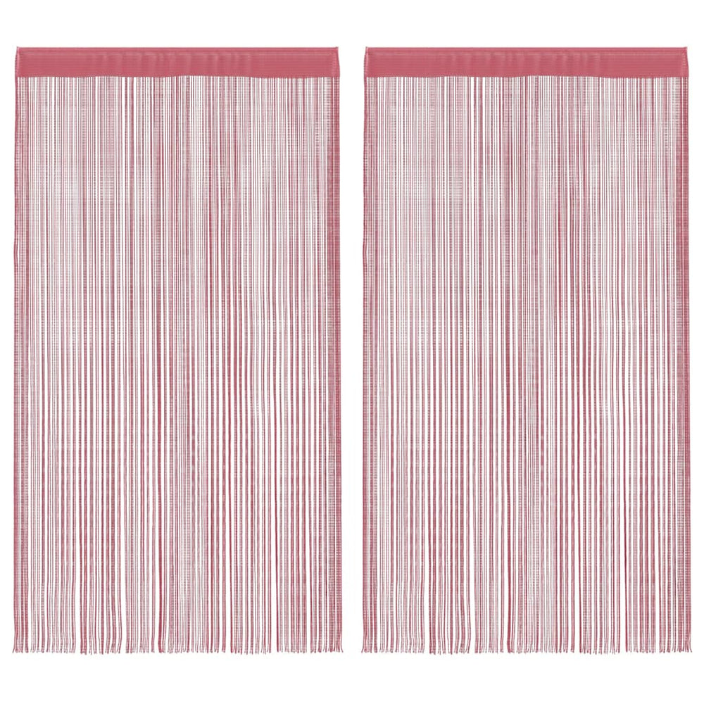 Vidaxl koordgordijnen 2 st 100x250 cm roze