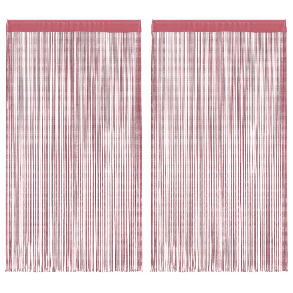 Vidaxl koordgordijnen 2 st 100x250 cm roze