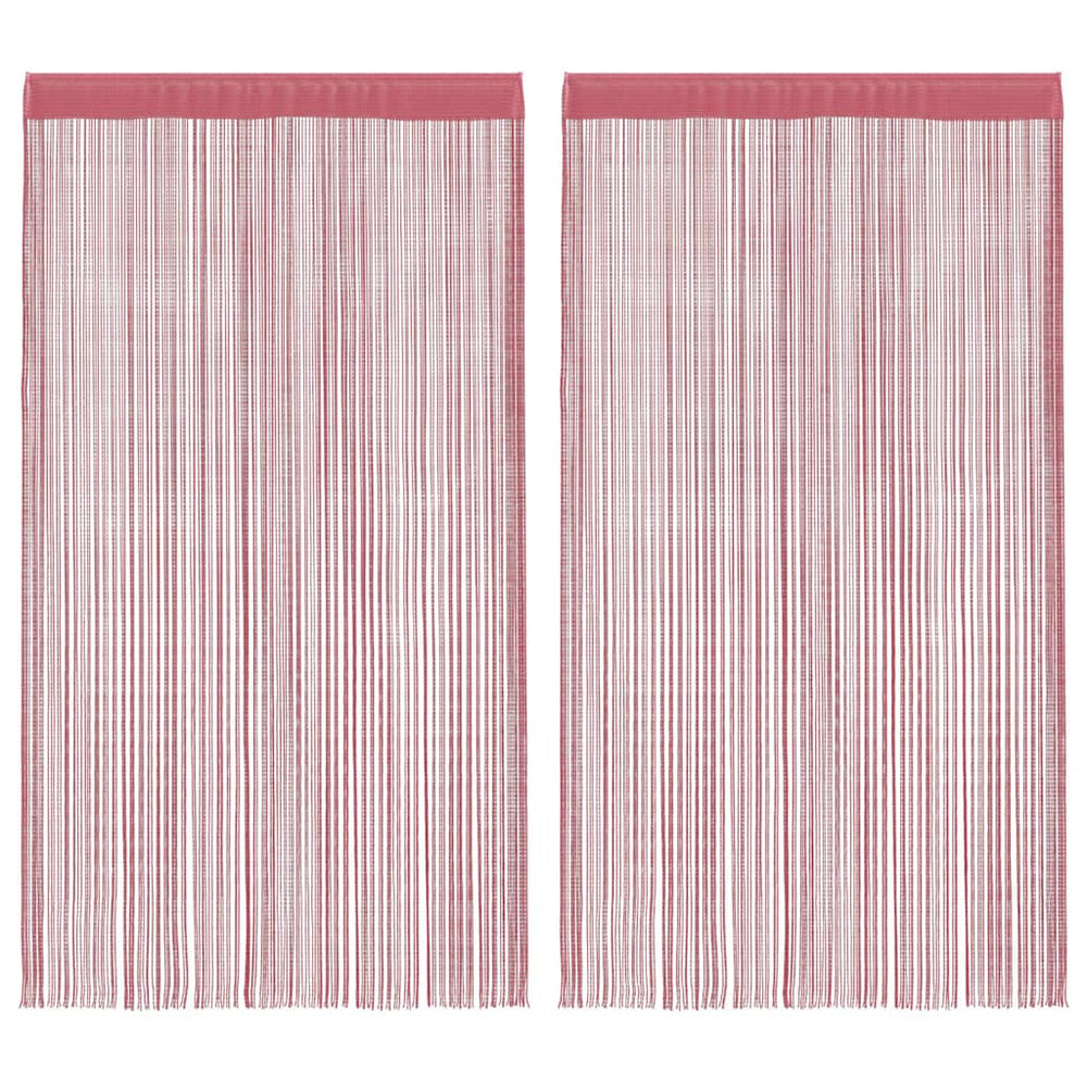 Vidaxl koordgordijnen 2 st 140x250 cm roze