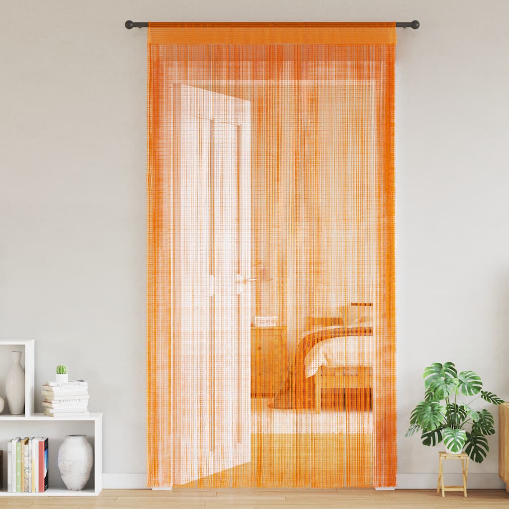 Vidaxl koordgordijnen 2 st 100x250 cm oranje