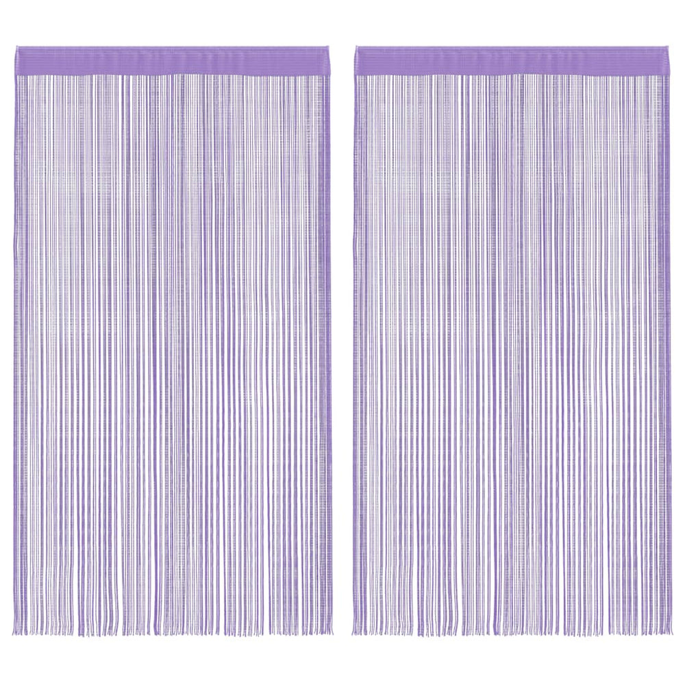 Vidaxl koordgordijnen 2 st 100x250 cm paars