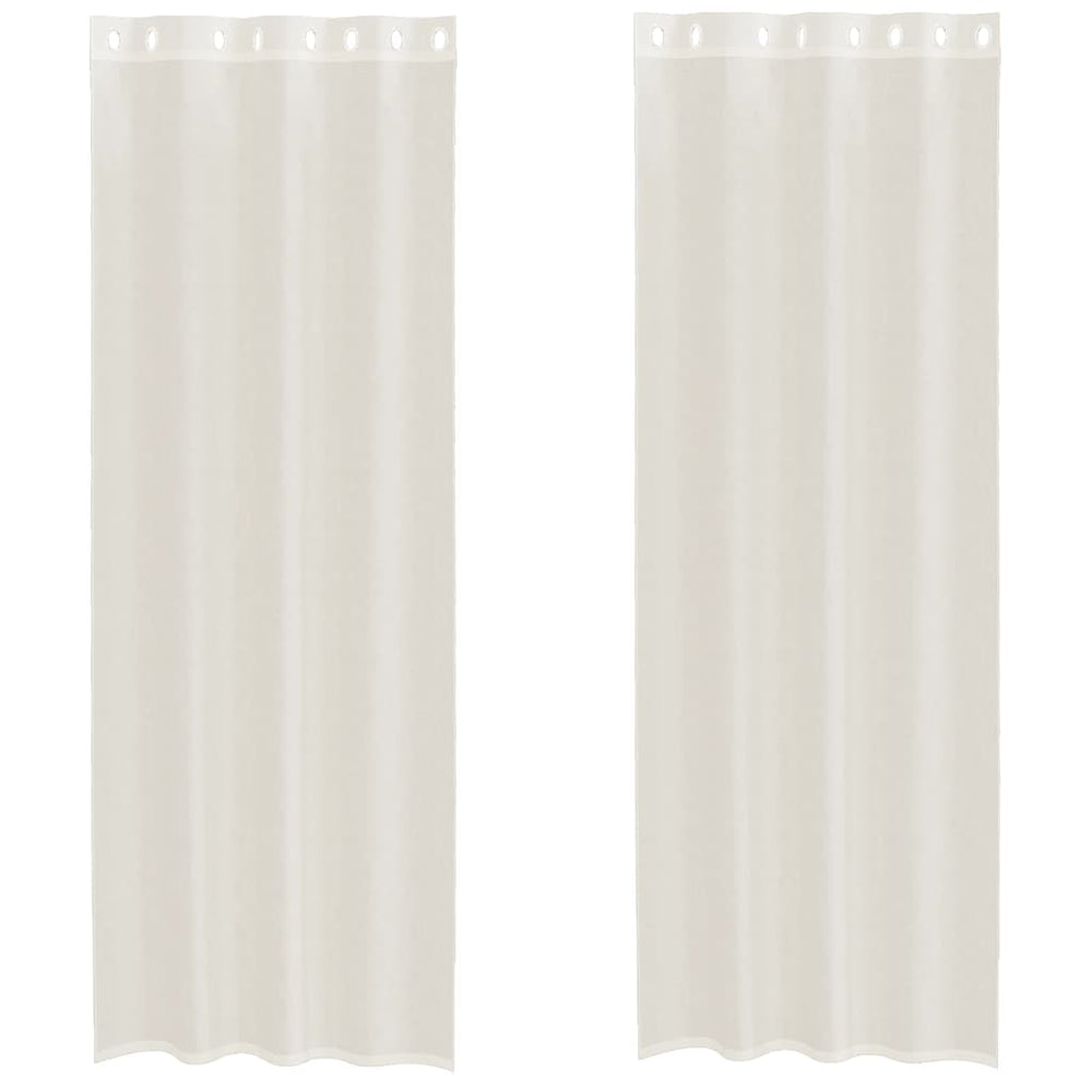 Vidaxl gordijnen voile met doorvoertules 2 st 140x300 cm crème