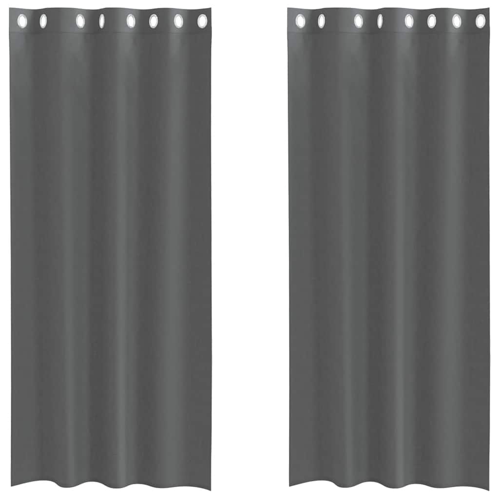 Vidaxl gordijnen voile met doorvoertules 2 st 140x225 cm donkergrijs