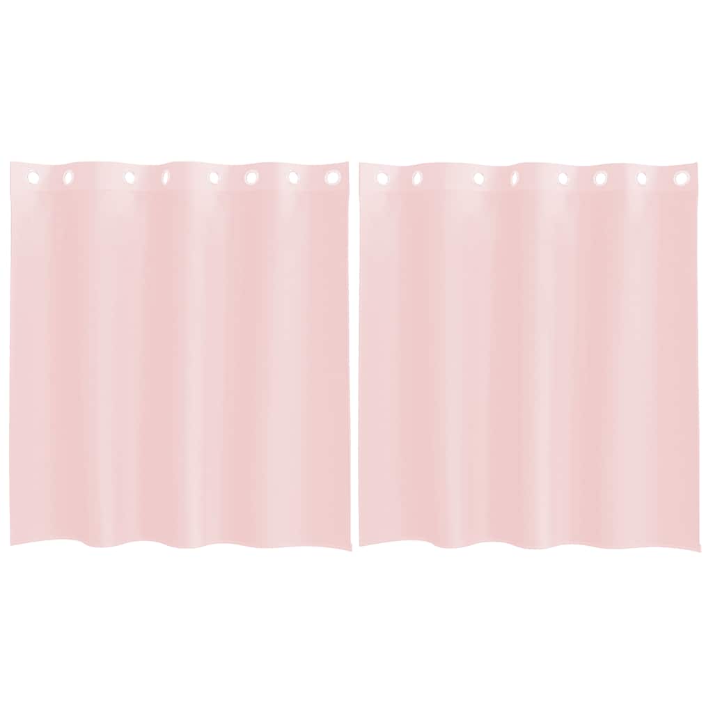 Vidaxl gordijnen voile met doorvoertules 2 st 140x140 cm lichtroze