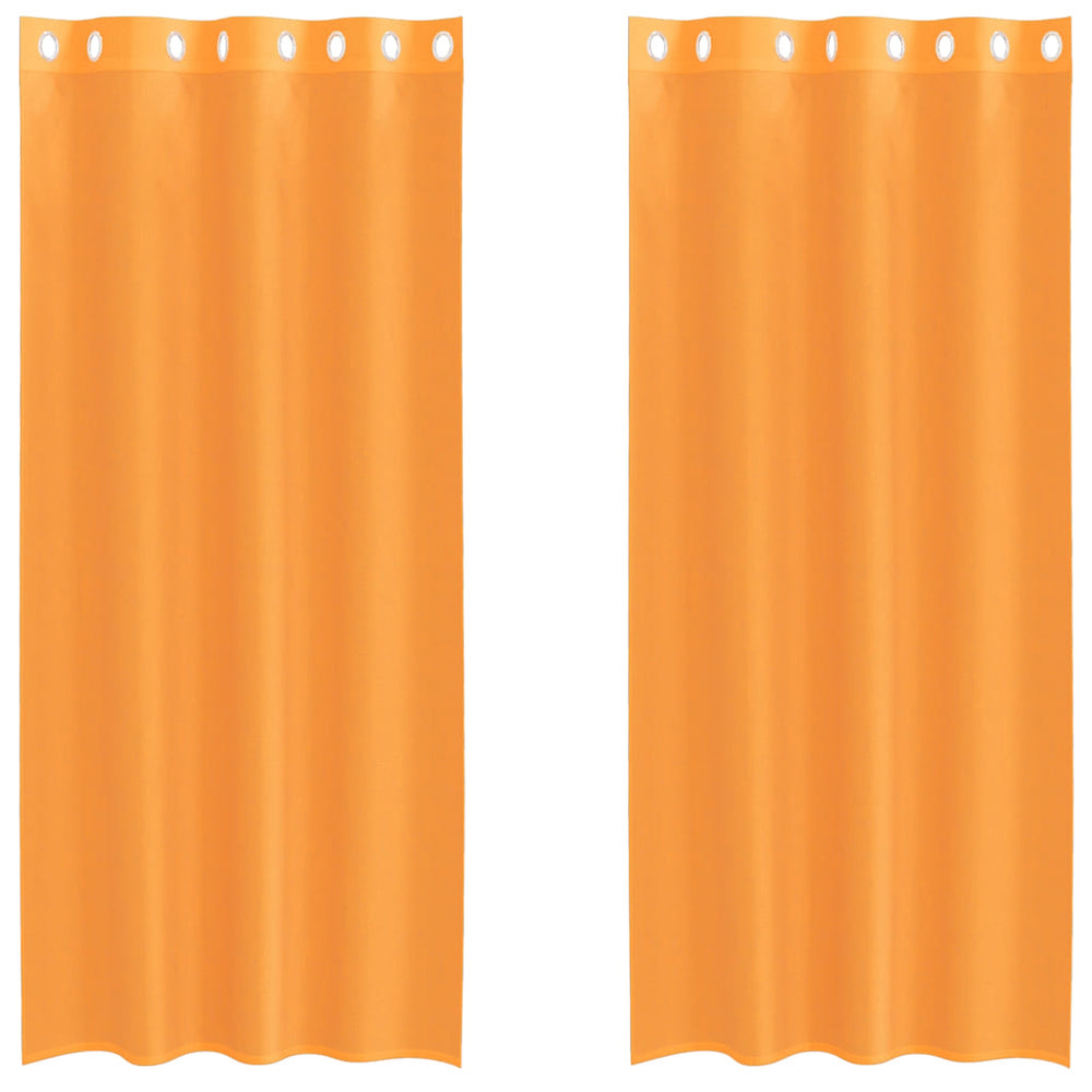 Vidaxl gordijnen met doorvoertules 2 st 140x225 cm oranje