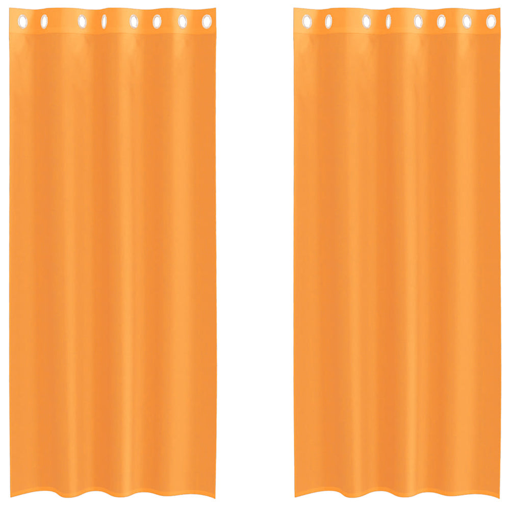 Vidaxl gordijnen voile met doorvoertules 2 st 140x245 cm oranje