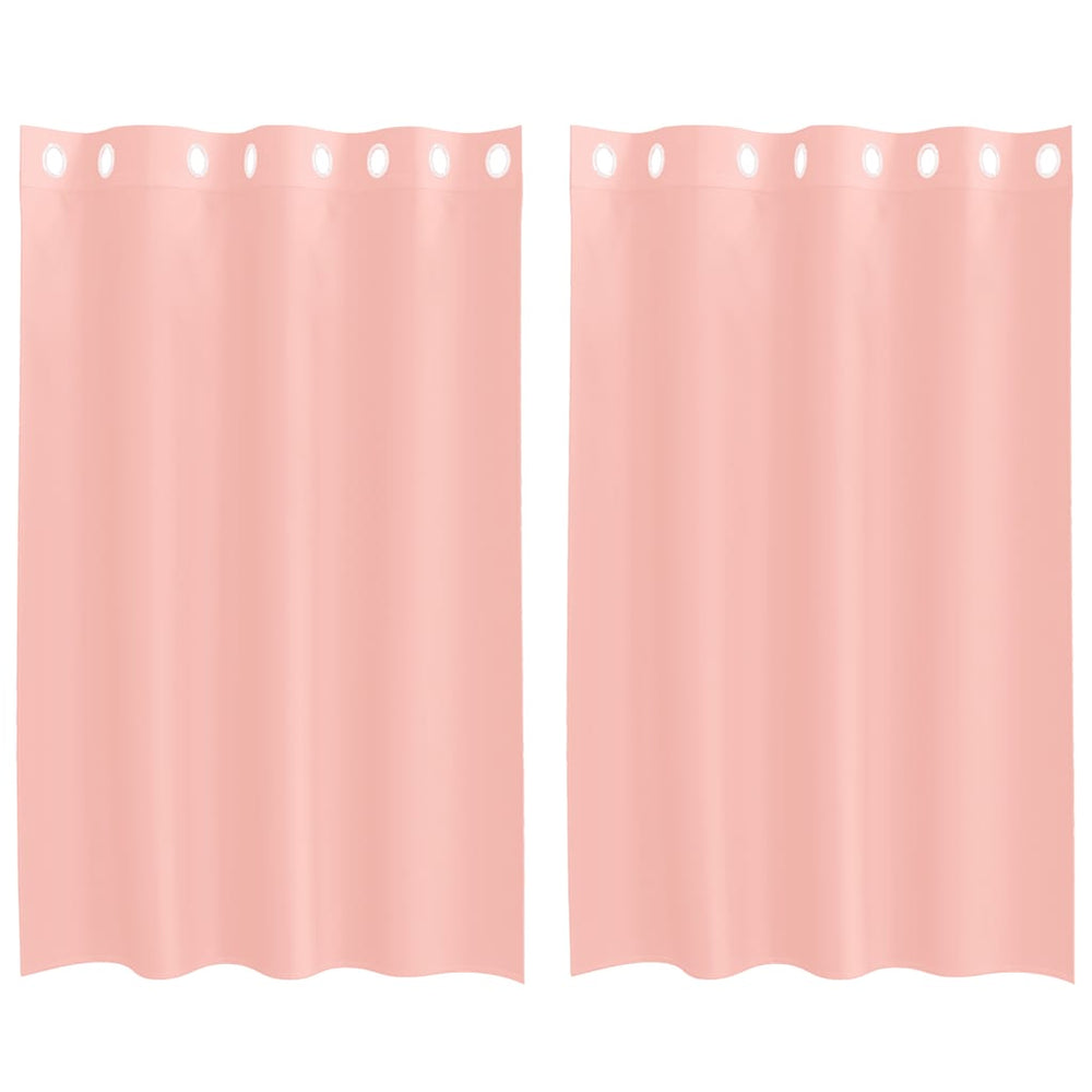 Vidaxl gordijnen voile met doorvoertules 2 st 140x175 cm roze