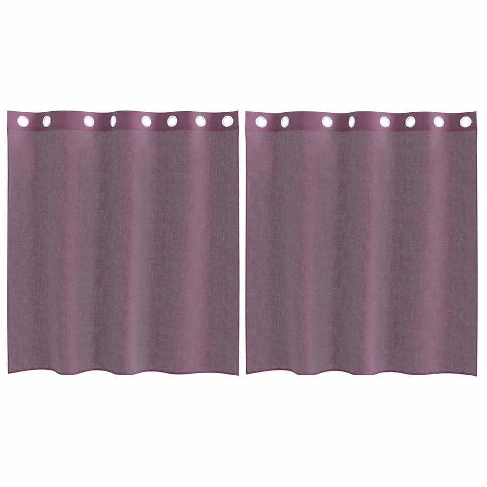 Vidaxl gordijnen voile met doorvoertules 2 st paars 140x140 cm