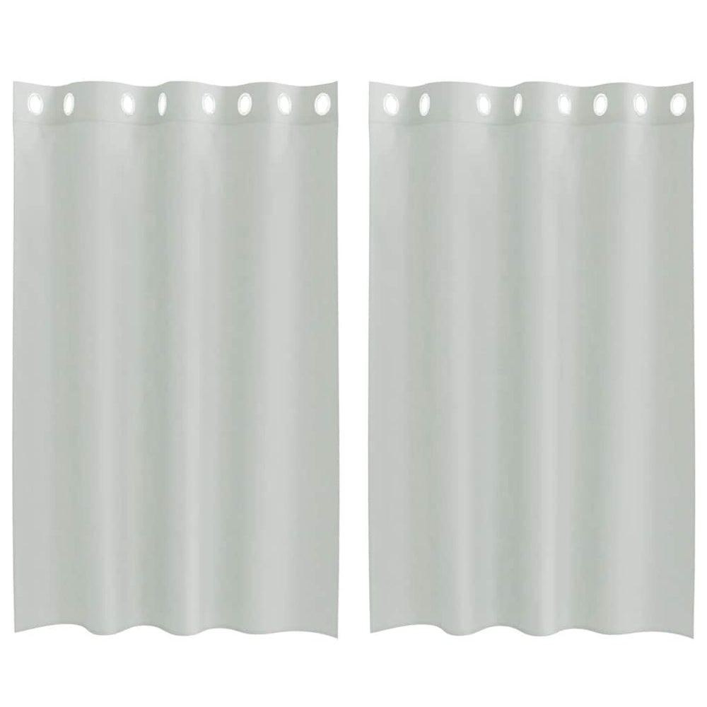 Vidaxl gordijnen voile met doorvoertules 2 st 140x175 cm lichtgrijs