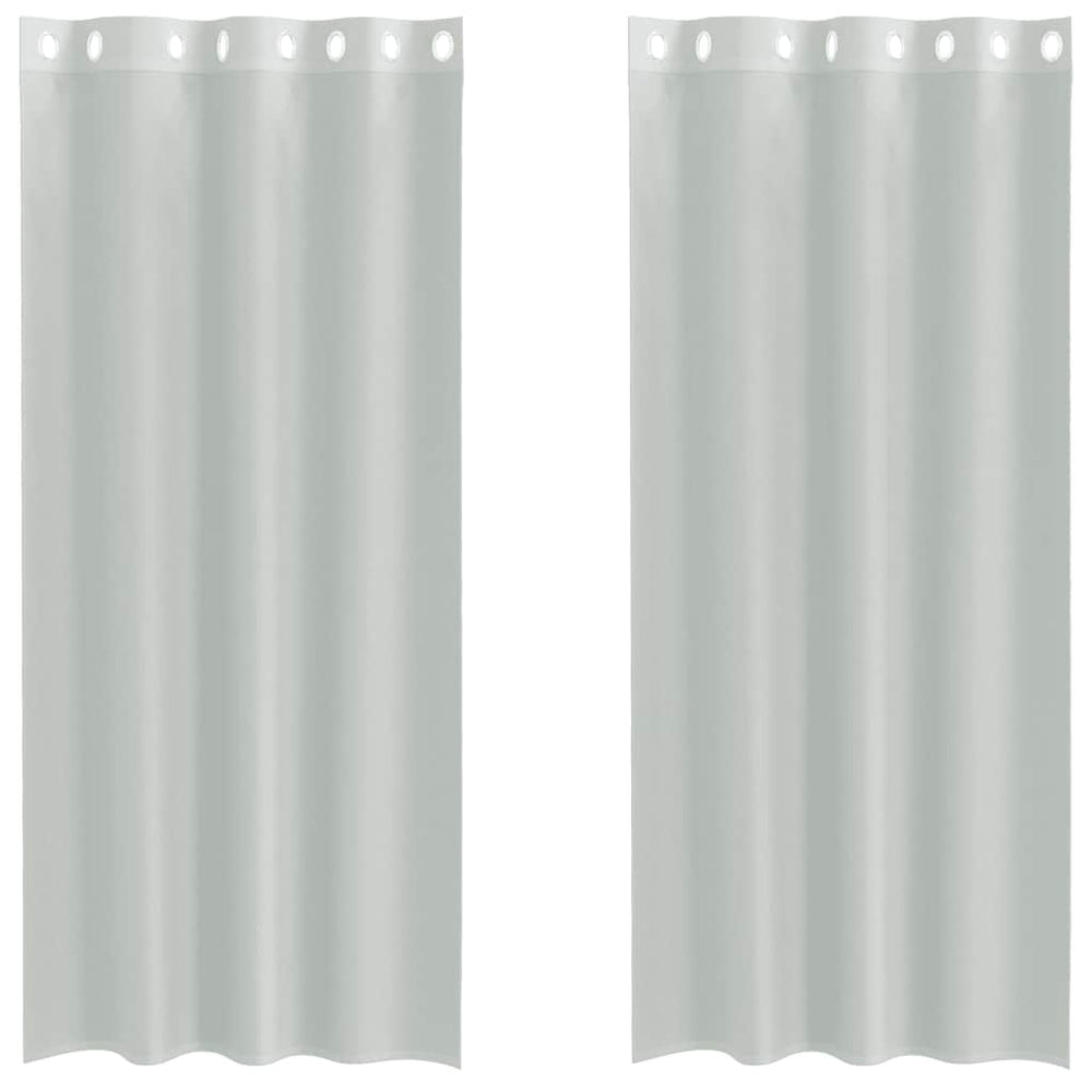 Vidaxl gordijnen voile met doorvoertules 2 st 140x225 cm lichtgrijs