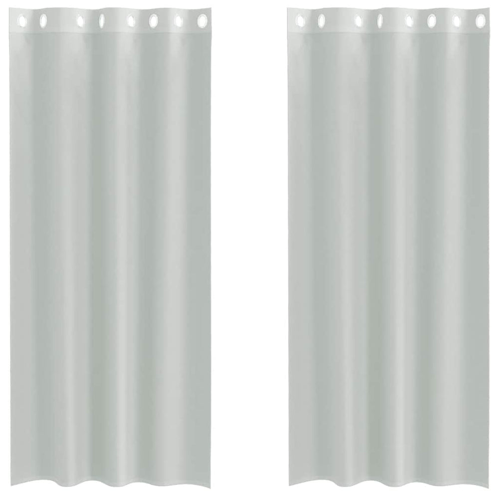Vidaxl gordijnen voile met doorvoertules 2 st 140x245 cm lichtgrijs