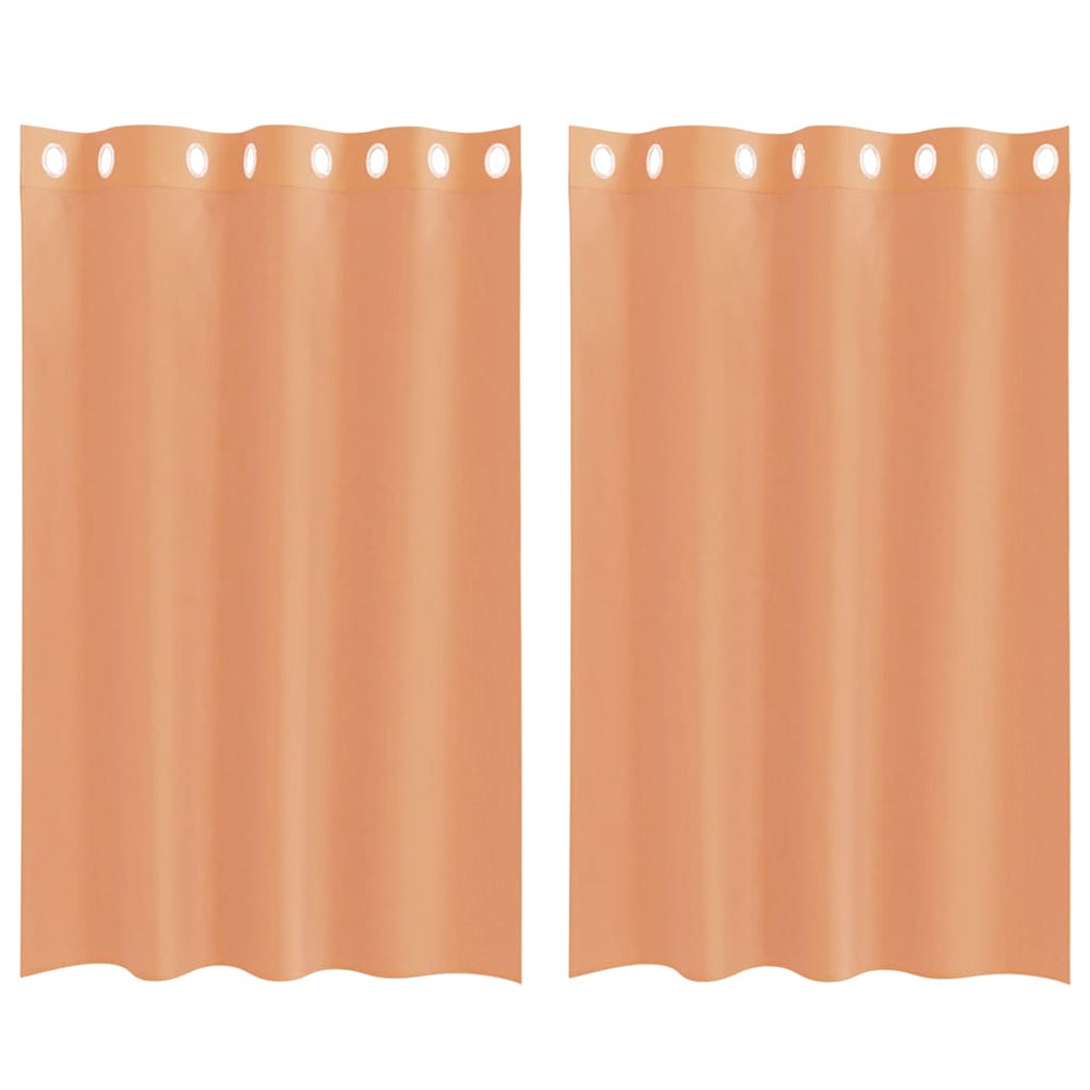 Vidaxl gordijnen voile met doorvoertules 2 st terracotta